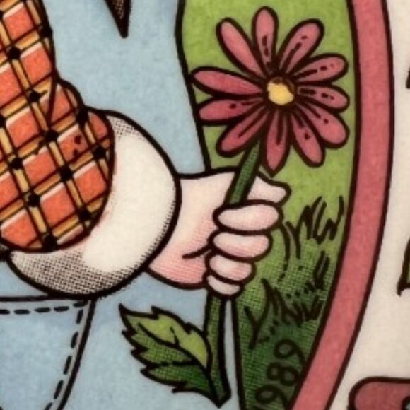 Vtg 1989 WATKINS Country Kids "Springs Fancy" Ceramic Recipe Pie Plate 10.75" D - Picture 8 of 16